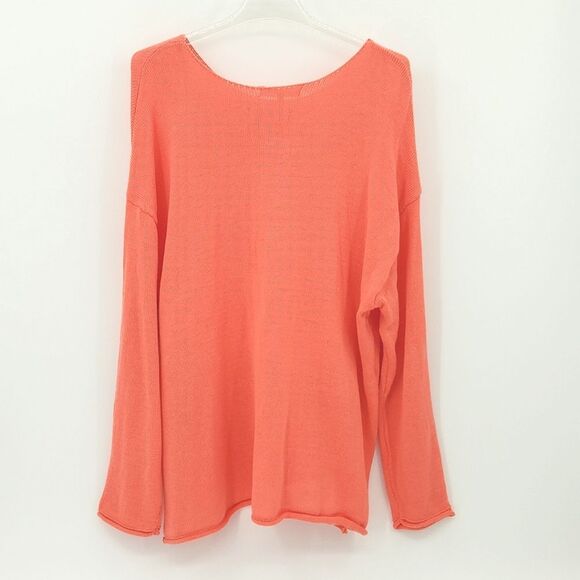 Madison + Hudson Knit Beach Sweater Womens Size 3X Coral Embroidered Boho - Picture 4 of 9